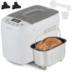 Arebos Brotbackautomat, 15 Programme, Kunststoff, bis 1500g, weiß