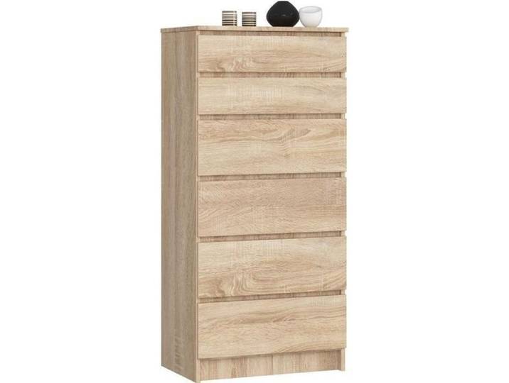Commode AKORD K60 Chêne Sonoma 60 cm 6 tiroirs façade Chêne Sonoma 60x40x130 cm