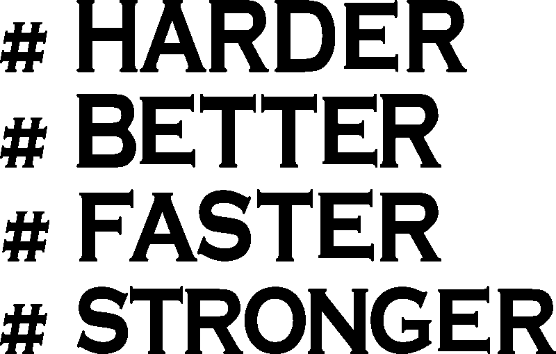 Ambiance-sticker Sticker citation harder, better, faster, stronger