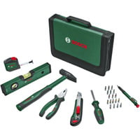 Universal Handwerkzeug-Set, 25-teilig grün, mit Werkzeugtasche