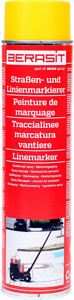 kaiserkraft Markierungsspray, Inhalt 600 ml, VE 12 Dosen, gelb