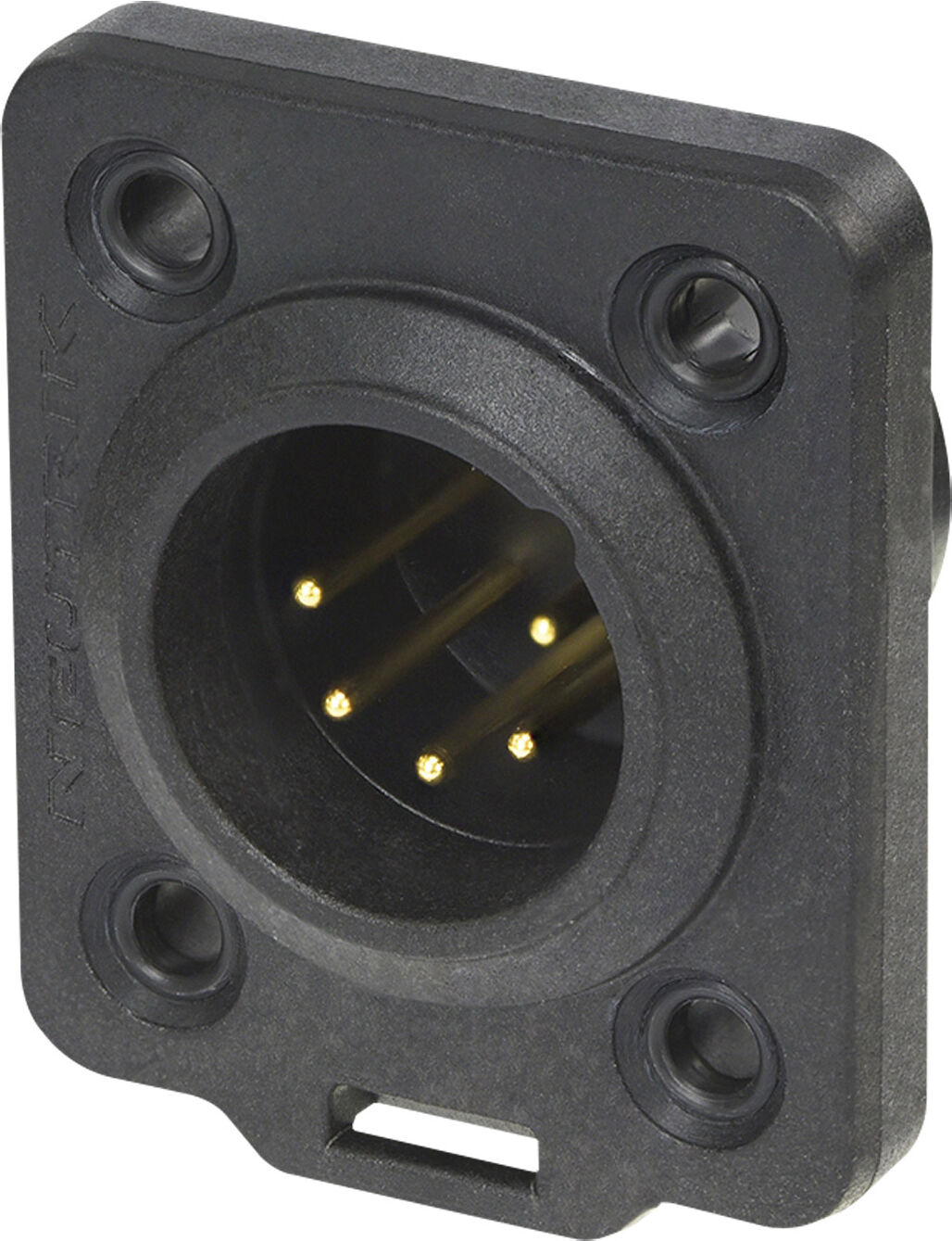Neutrik Xlr 5p Chassis - Stecker Top Goldkontakte - Schwarzes Gehäuse