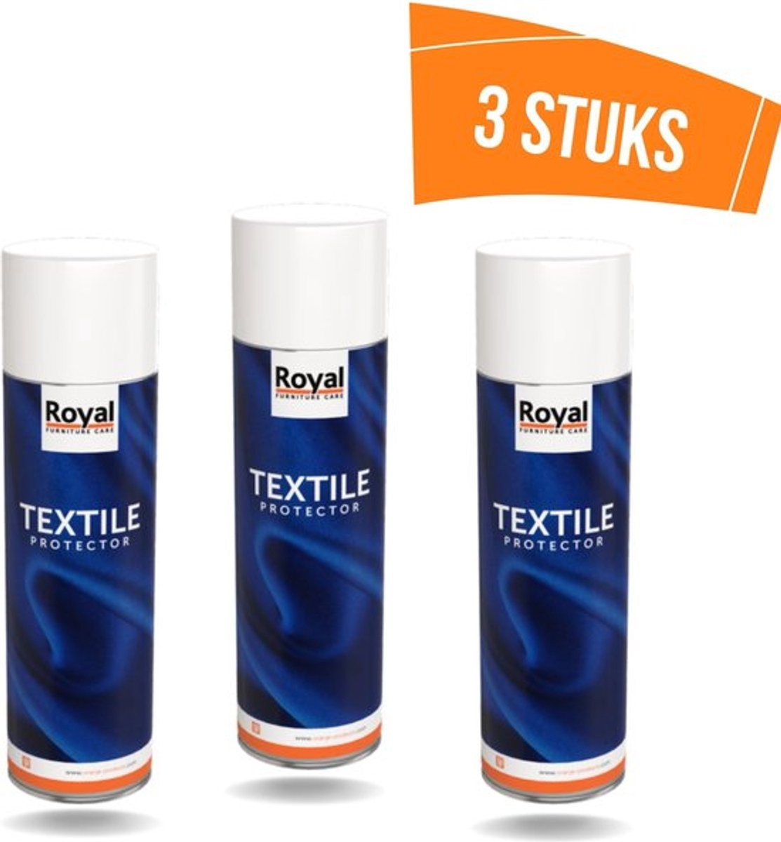 Royal Furniture Care Textiel Protector Spray Oranje 500 ml - 3 stuks