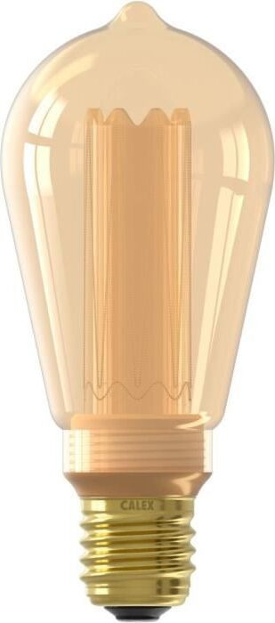 Calex LED Glasvezel Rustiek ST64 Goud SMD E27 Dimbaar 3.5W 1800K