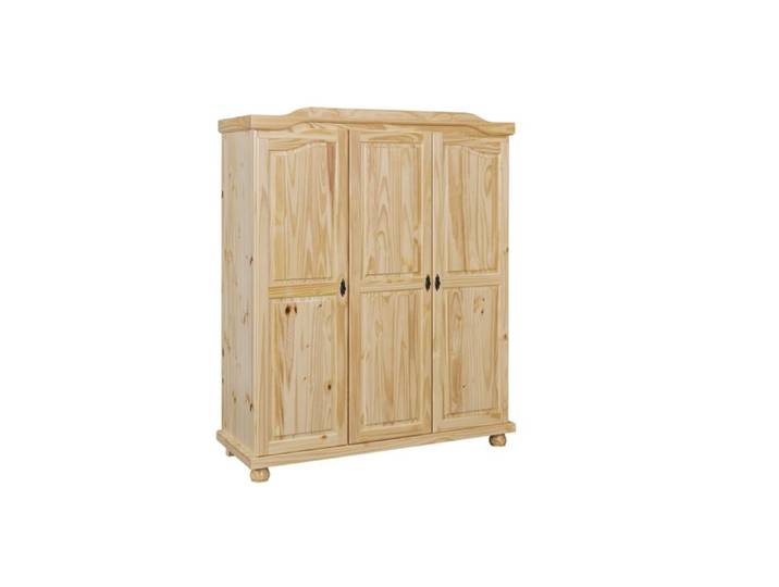 Armoire 3 portes 150 cm en pin massif - CHAMBERY