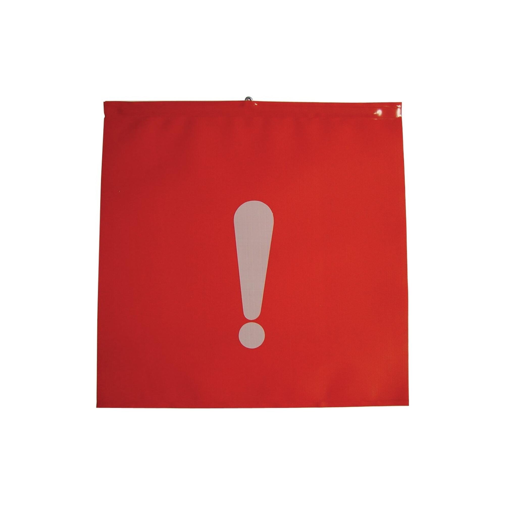 Schlussfahne 30 x 30 cm m.Aufdruck Ausrufezeichen ; Hoffschmidt Werbeflaggen (8500)