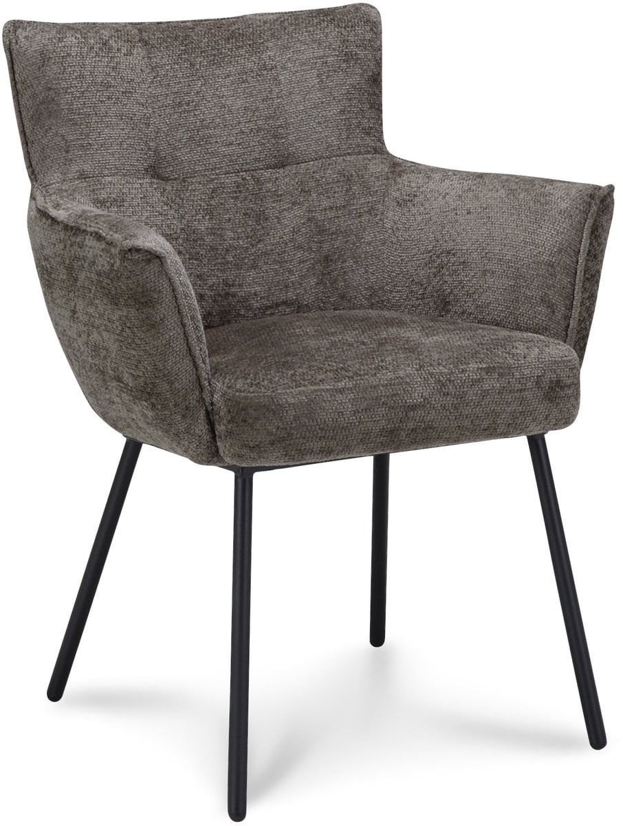 Icon Living Armstoel Nora - Stof Movie Taupe - Leg Black