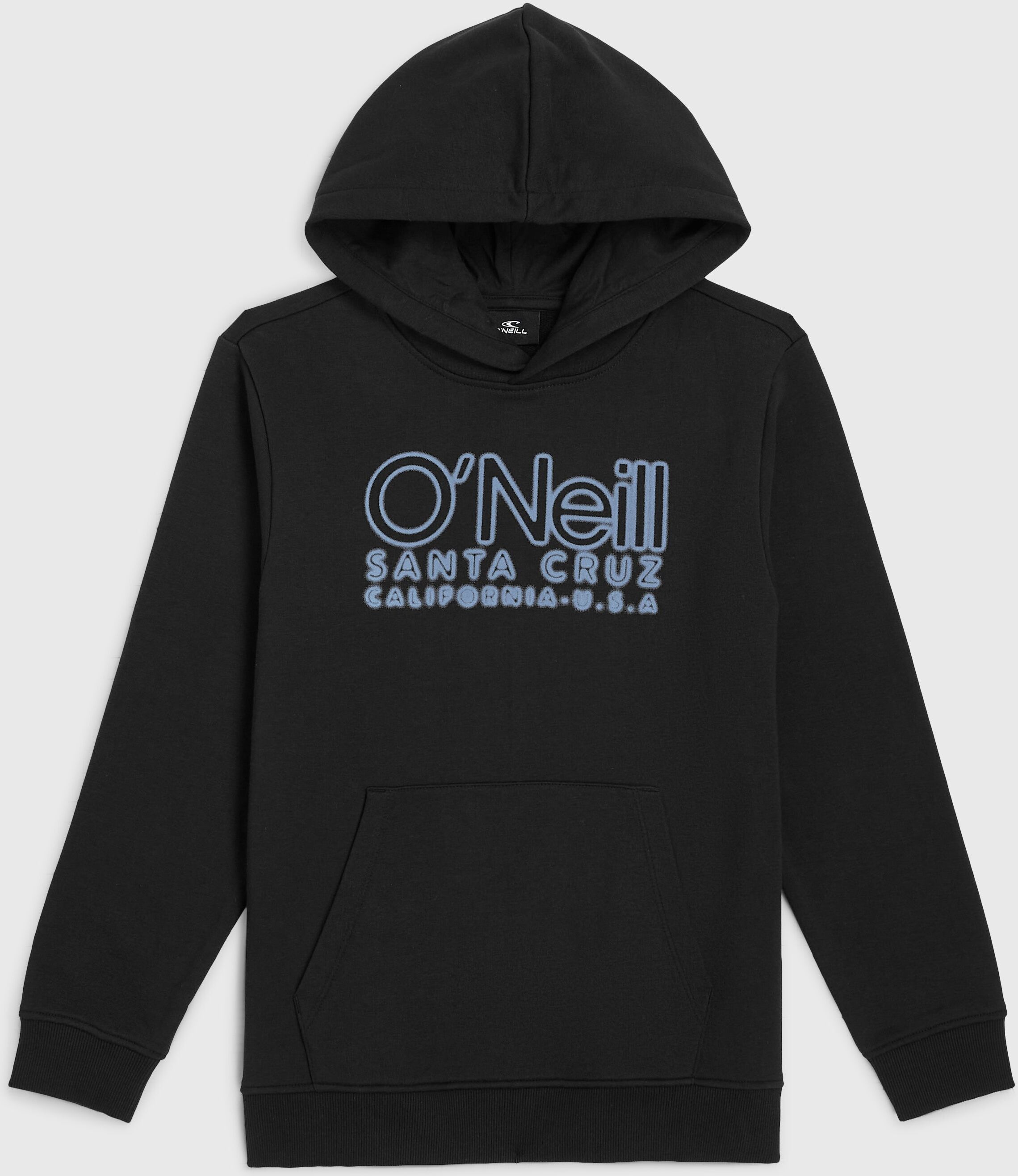 Kapuzensweatshirt O'NEILL "ESSENTIALS HOODIE", Jungen, Gr. 128 (122), schwarz (schwarz out), Obermaterial: 60% Baumwolle, 40% Polyester, Sweatshirts Kapuzensweatshirt, mit zweiteiliger Kapuze, halb gebürstete Innenseite