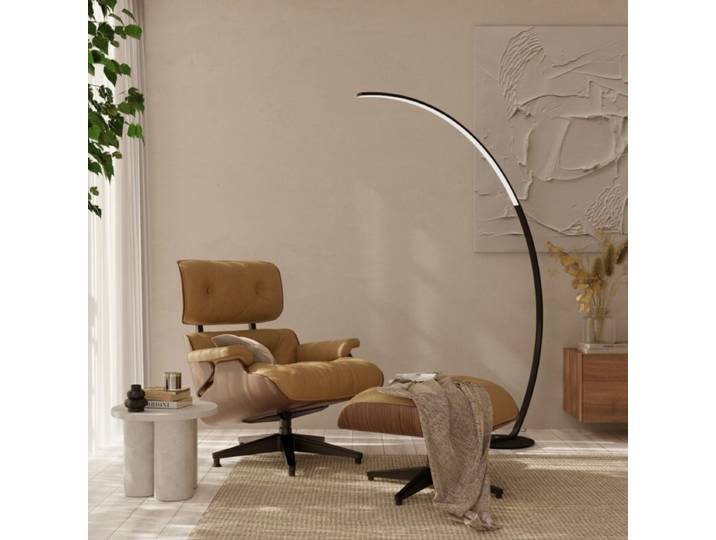 Lumière Design Stehleuchte Mavea V2, gebogen, minimalistisch, s