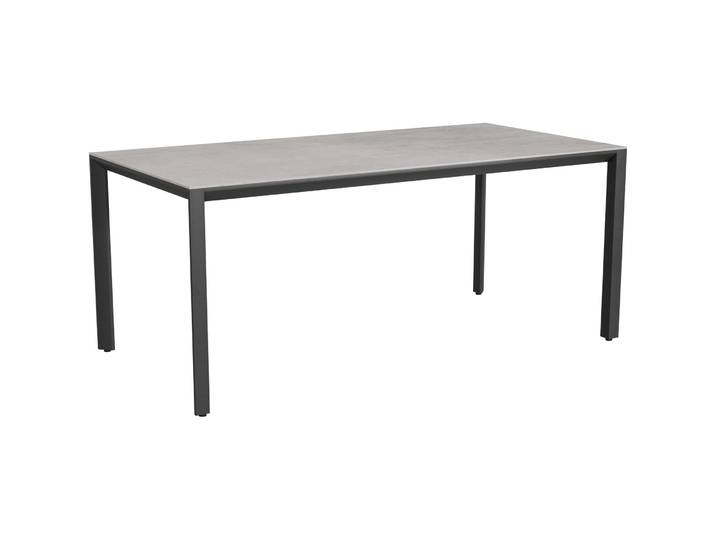 Gartentisch Tropea Schwarz matt / Kreta Mineralkeramik/Stahl pulverbeschichtet B 180 T 90 cm - Möbel Konfigurator: Traummöbel individuell