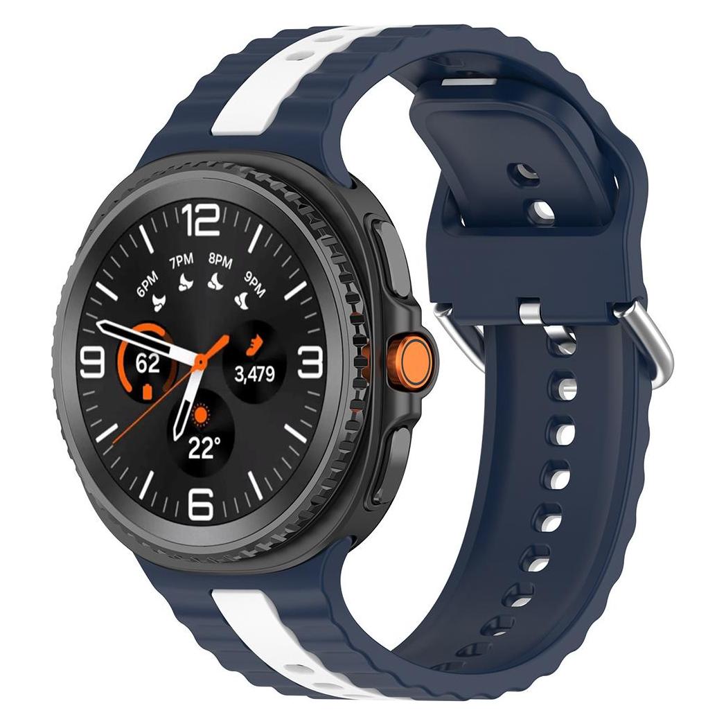 Techsuit - Watchband (W078) - Samsung Galaxy Watch8 40mm/Watch8 44mm/Watch8 Classic - Dark Denim (Silicone) (59669502)