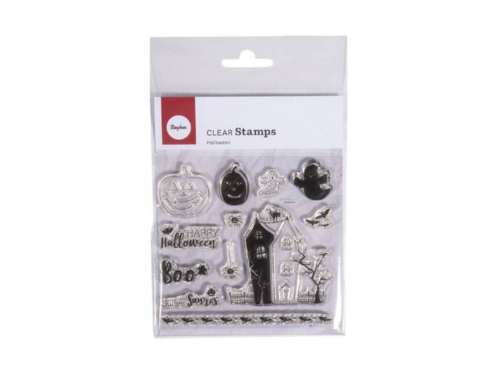 Clear Stamps - Halloween, 102,5x97mm, 13 Motive, SB-Btl. 1Bogen