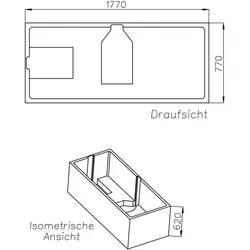 Neuesbad Wannenträger für Hoesch Largo 180x80 SW14584