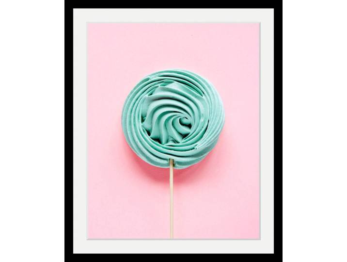 Bild QUEENCE Lolli , bunt (farbe rahmen: schwarz, farbe bild(er): bunt), B:40cm H:50cm T:3cm, Acrylglas, Holz, Papier, Bilder, Bild, HD Premium Poster-Druck inkl. Holzrahmen