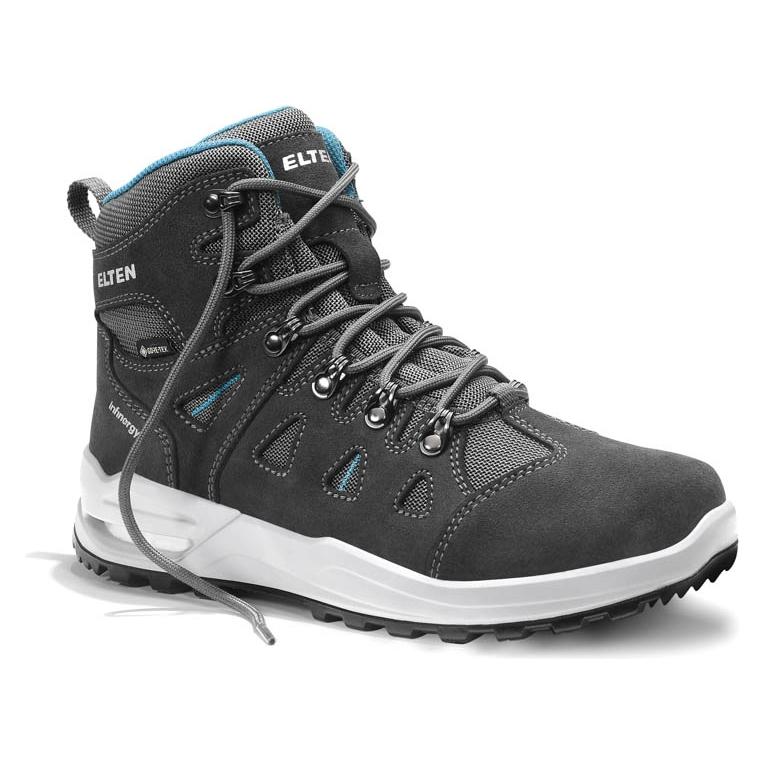 Elten Berufsstiefel ENYA XXF GTX grey-turquoise Mid ESD O2 WR CI Gr. 39 (O2, 39) (204016)