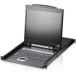 Aten CL1308N GB 8-Port 48,26cm 19Zoll LCD KVM Switch USB - PS2 VGA UK 14016857, KVM Switch, Schwarz
