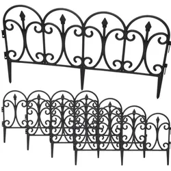 Kinzo, Gartenzaun, Gartenzaun Schwarz 59x33cm