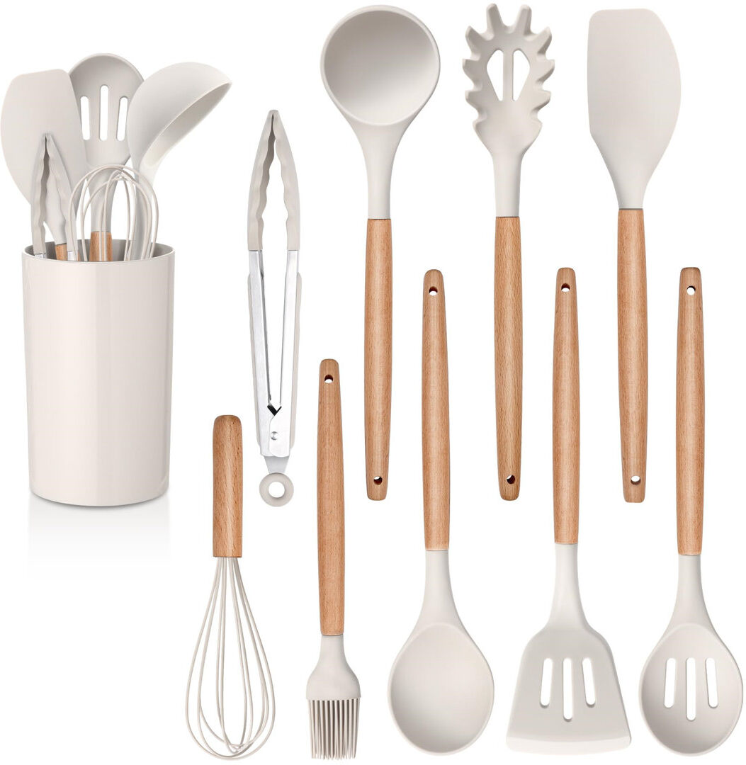 Belfry Kitchen Villicana 10 Utensil Set Grey