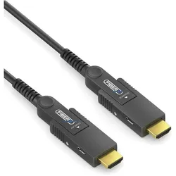 Purelink FiberX Serie - Micro HDMI/HDMI 4K Glasfaser Verlängerung - 60m (60 m), Videokabel, Schwarz