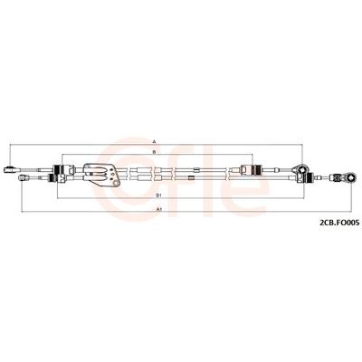 COFLE Seilzug, Schaltgetriebe 2CB.FO005 für Ford