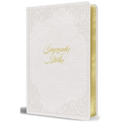 Biblia Católica: Letra Grande. Símil Piel Blanca: Boda, Quinceañera, Primera Comu Nión / Catholic Leathersoft White Bible: Bride, Quinceanera, First
