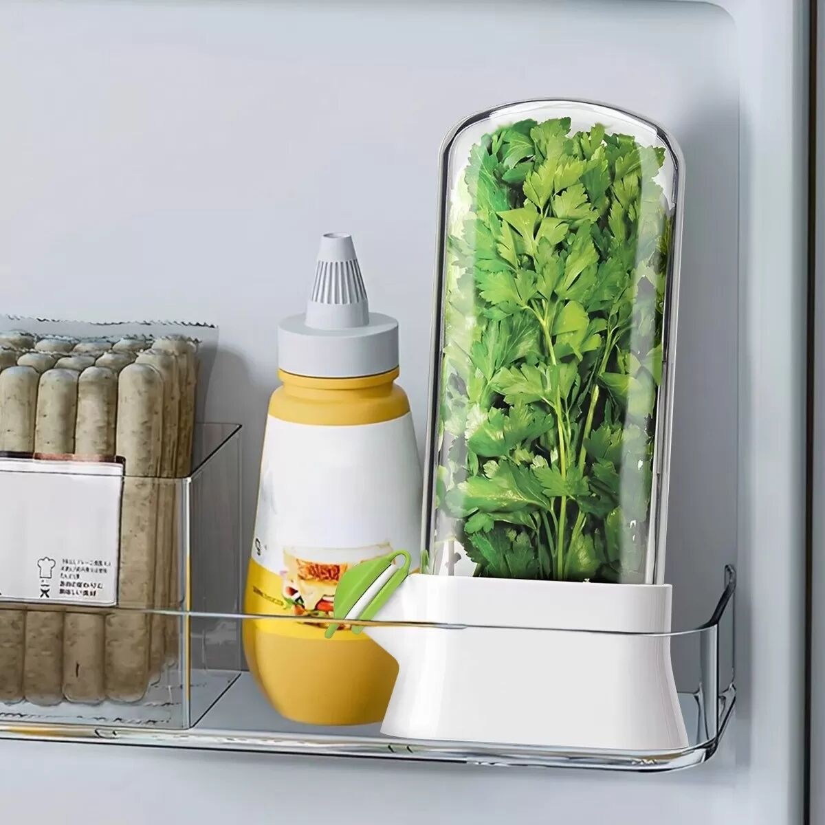 INF Conteneur de conservation des herbes et légumes avec réservoir d'eau, Gardez vos légumes verts frais plus longtemps