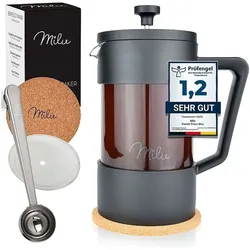 Milu French Press-Set 1000 ml braun
