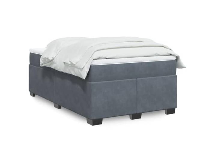 RJPLMFV Komplettes Bett, Velours, Dunkelgrau, 120 x 200 cm, mit Lattenrost und Matratze