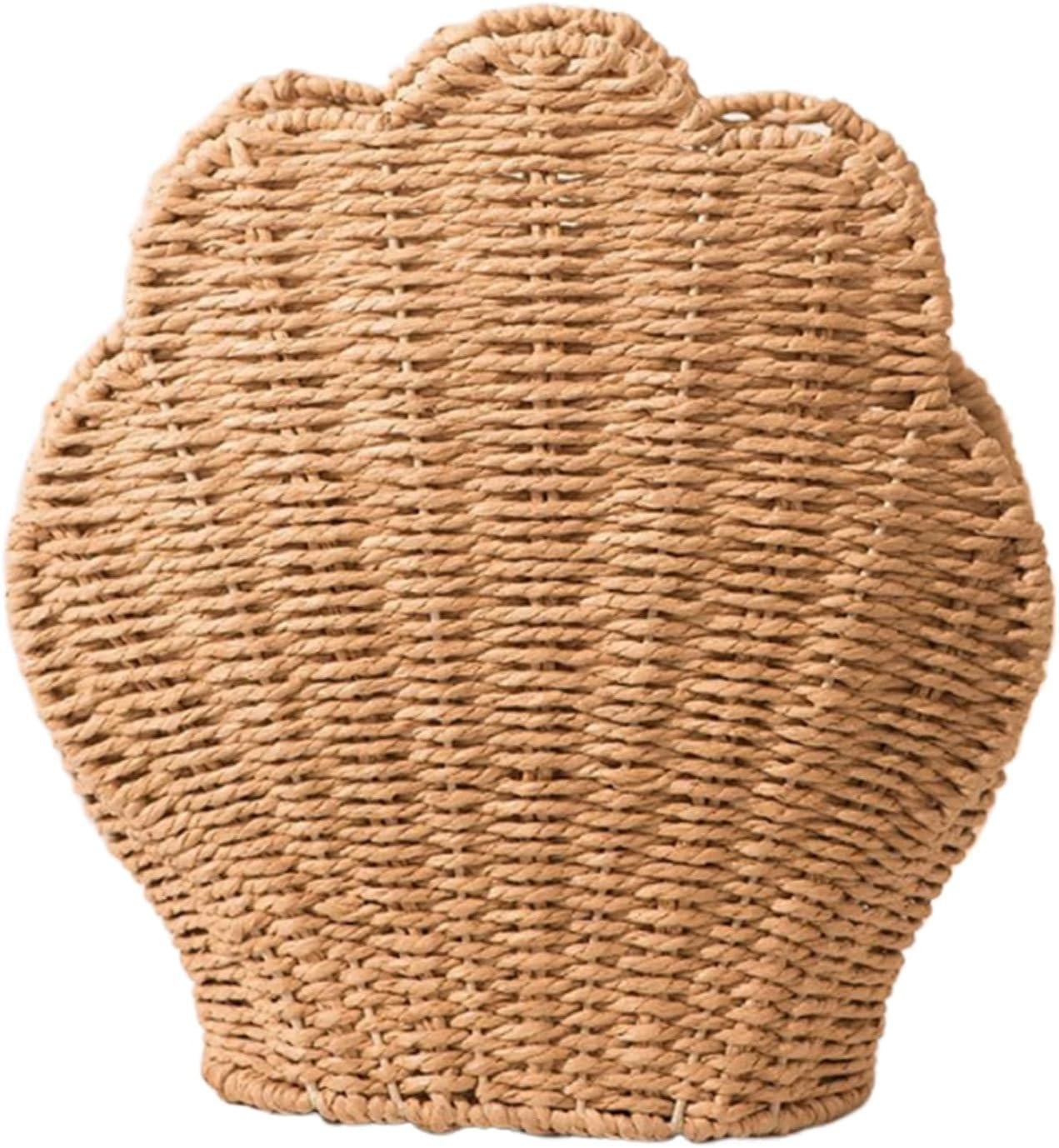 Decoratieve geweven mand in schelpvorm als opberger voor de slaapkamer, kinderkamer of badkamer