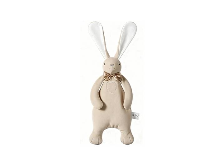 Peluche Doudou Lapin BioCâlin Beige 28cm - 0m+