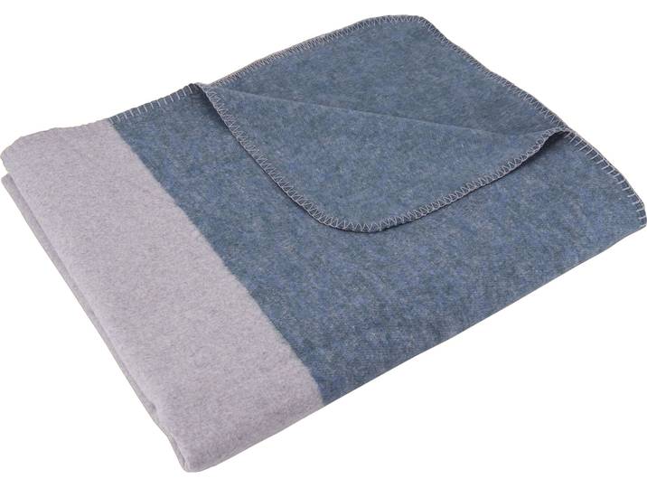 Wohndecke SETEX Kuscheldecke , grau (grau, petrol), B:150cm L:200cm, Baumwolle, Polyester, Wohndecken, Wohndecke, mit Streifen, Kuscheldecke
