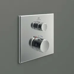 Ideal Standard CeraTherm Navigo Brausethermostat Unterputz A7301AA eckig, Fertigmontageset, verchromt