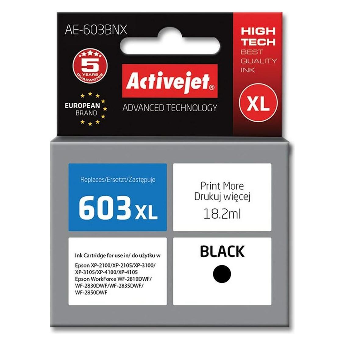 Activejet cartridge for Epson 603XL AE-603BNX (BK) (AE-603BNX)