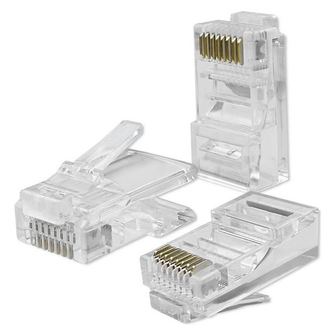 Qoltec RJ45-Durchgangsstecker, CAT5e, UTP, 100 Stück (54542)