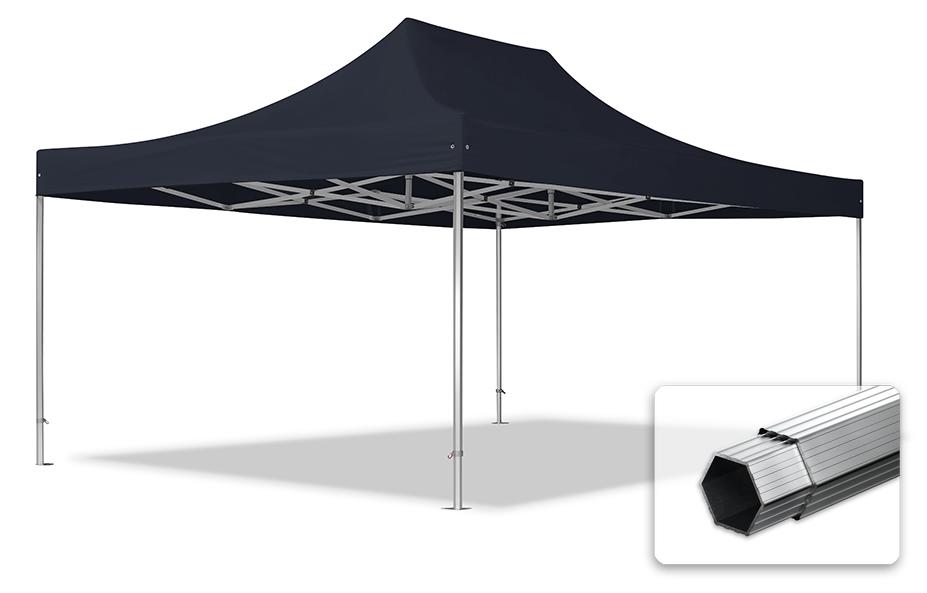 TOOLPORT 4x6m Aluminium PROFESSIONAL Faltpavillon, ohne Seitenteile, schwarz