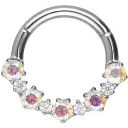 Titan Segmentring Clicker EINGEFASSTE KRISTALLE