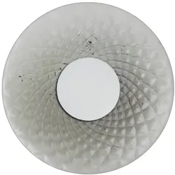 ROSSINI ILLUMINAZIONE SOLARIS-Applikation 12W 3000K CRI90 IP20 - Weiße Struktur mit geräuchertem Ballonglas, Design-Wandleuchte - Rossini Group