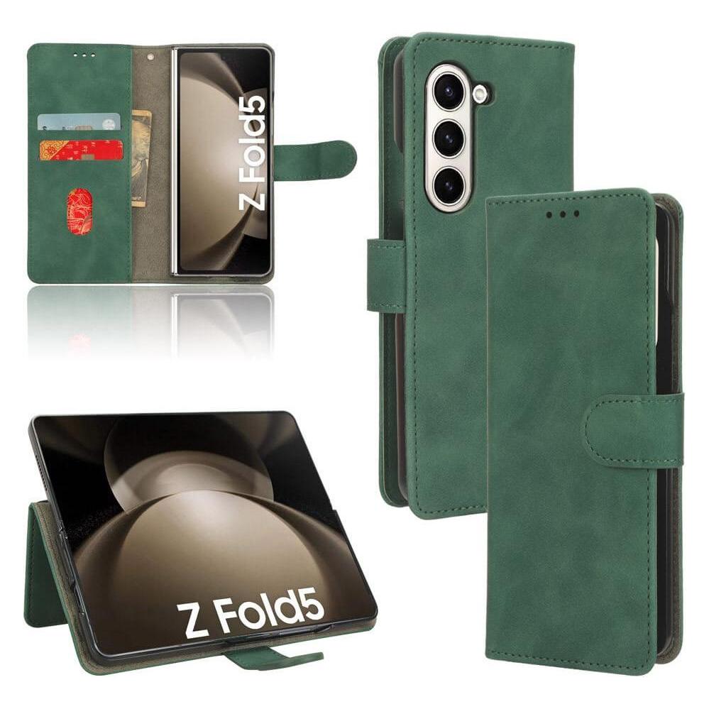 Cover-Discount Galaxy Z Fold5 - Leder Etui Hülle grün (Samsung Galaxy Z Fold5) (660151575C)
