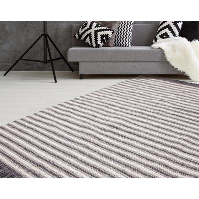 Teppich KAYOOM "Natura 310", beige (natur, anthrazit), B:200cm H:20mm L:290cm, Wolle, Teppiche, Teppich, Besonders hochwertige, handgearbeitete Qualität