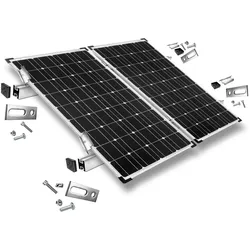 Befestigungskit mit Stockschrauben für Schrägdachmontage 2 Solarpanels Rahmenhöhe 30mm