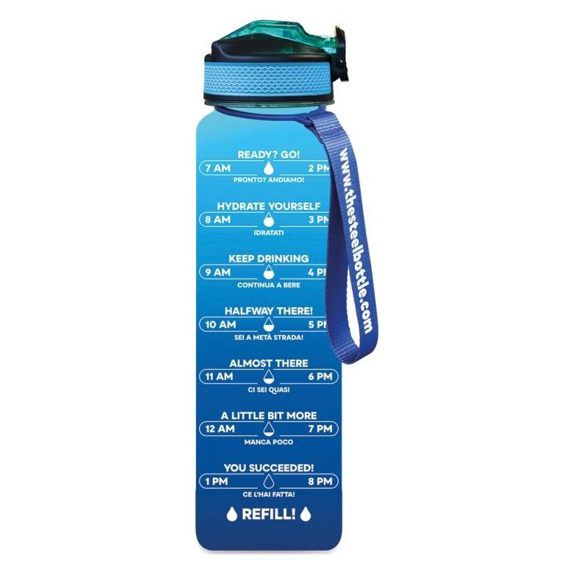 The Steel Bottle T Tex Motivationsflasche 1L Blau und (1 l) (58871235)