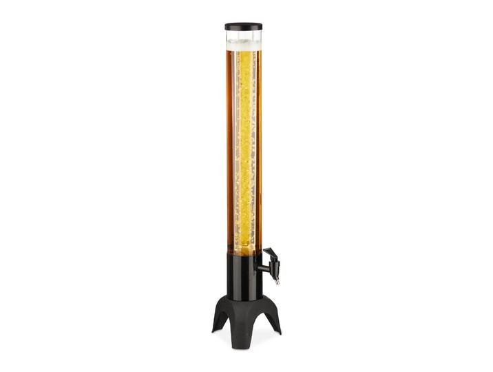 Biersäule mit Zapfhahn 2.5L Schwarz-Transparent