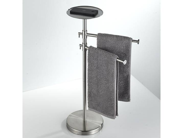 Base sur pied, porte-serviettes d'hôtel de luxe, étagère de rangement pour serviettes, brosse, barre à serviettes dorée