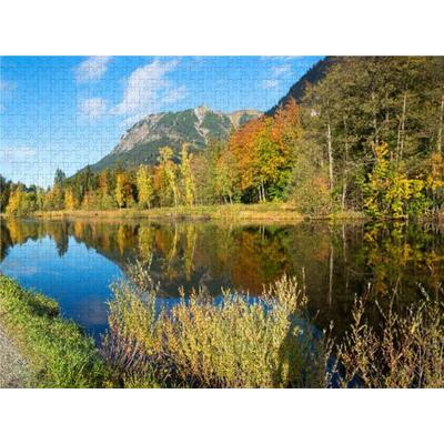 CALVENDO Puzzle Moorweiher Oberstdorf | 1000 Teile Lege-Größe 64x48cm Foto-Puzzle für glückliche Stunden
