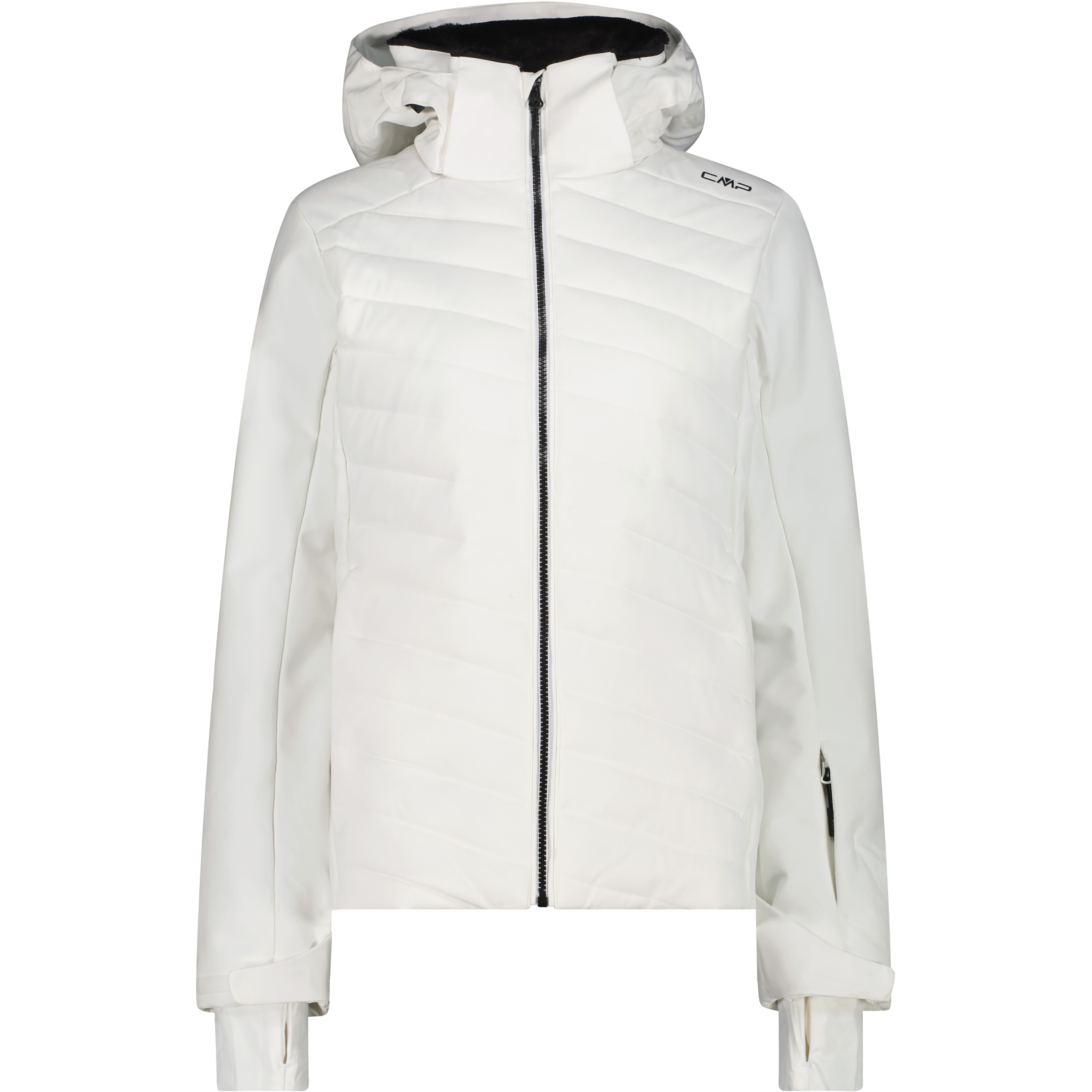 CMP Zip Damen Isolationsjacke weiss Größe XL Skifahren | Freeride Isolierend Wasserabweisend
