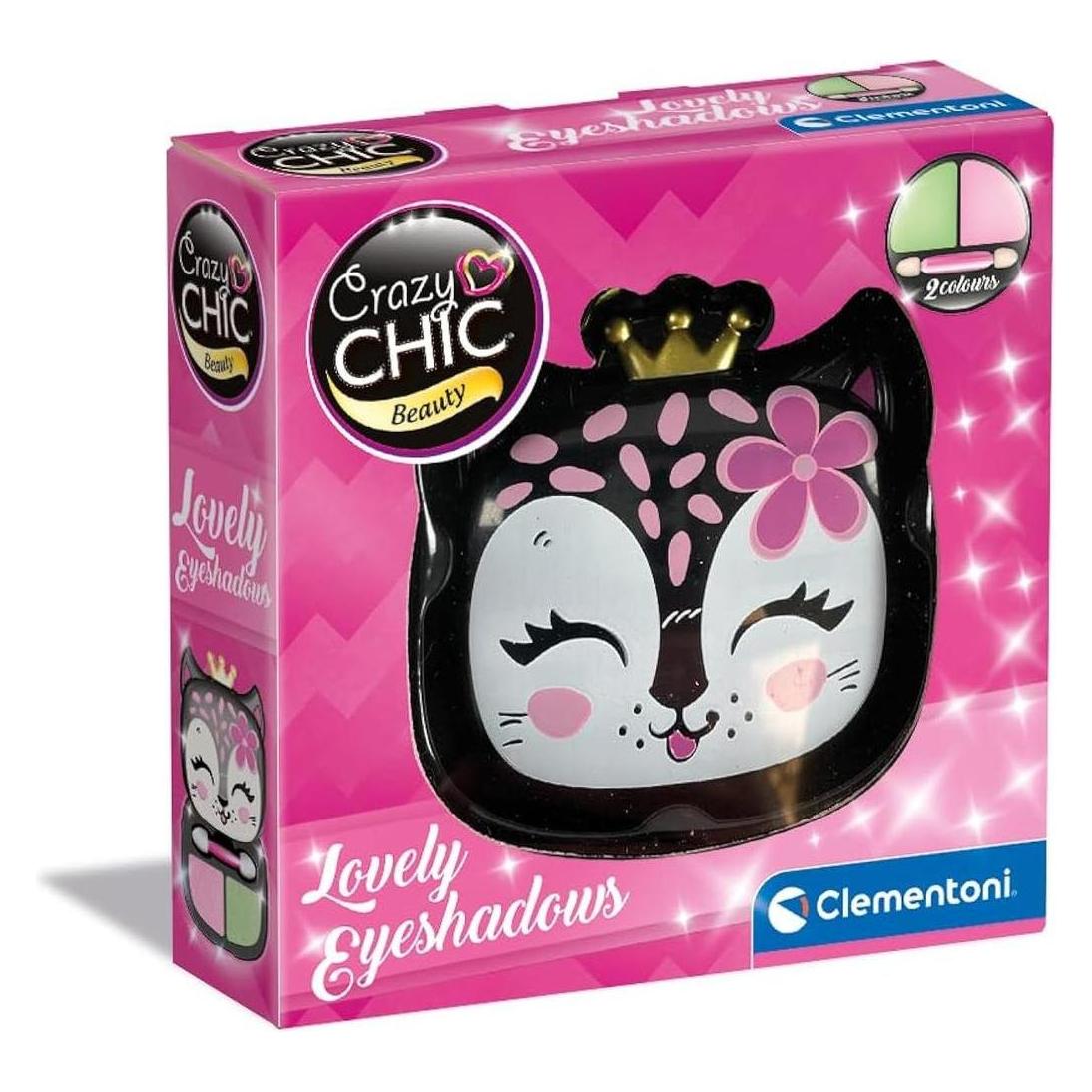 Clementoni 18809 Crazy Chic - Lovely Eyeshadow: Panther - Lidschatten-Make-up, sicher und hypoallerg (18809)