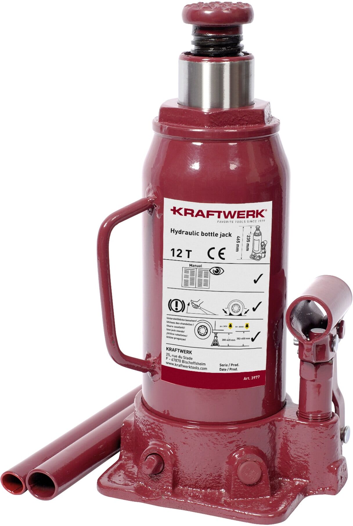 Kraftwerk 12 t Hydr. Flaschen-Wagenheber (3977)