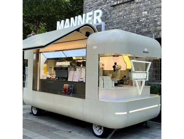 Remorque alimentaire mobile, chariot de nourriture de rue portable, kiosque de restauration rapide commercial, remorque de traiteur extérieur