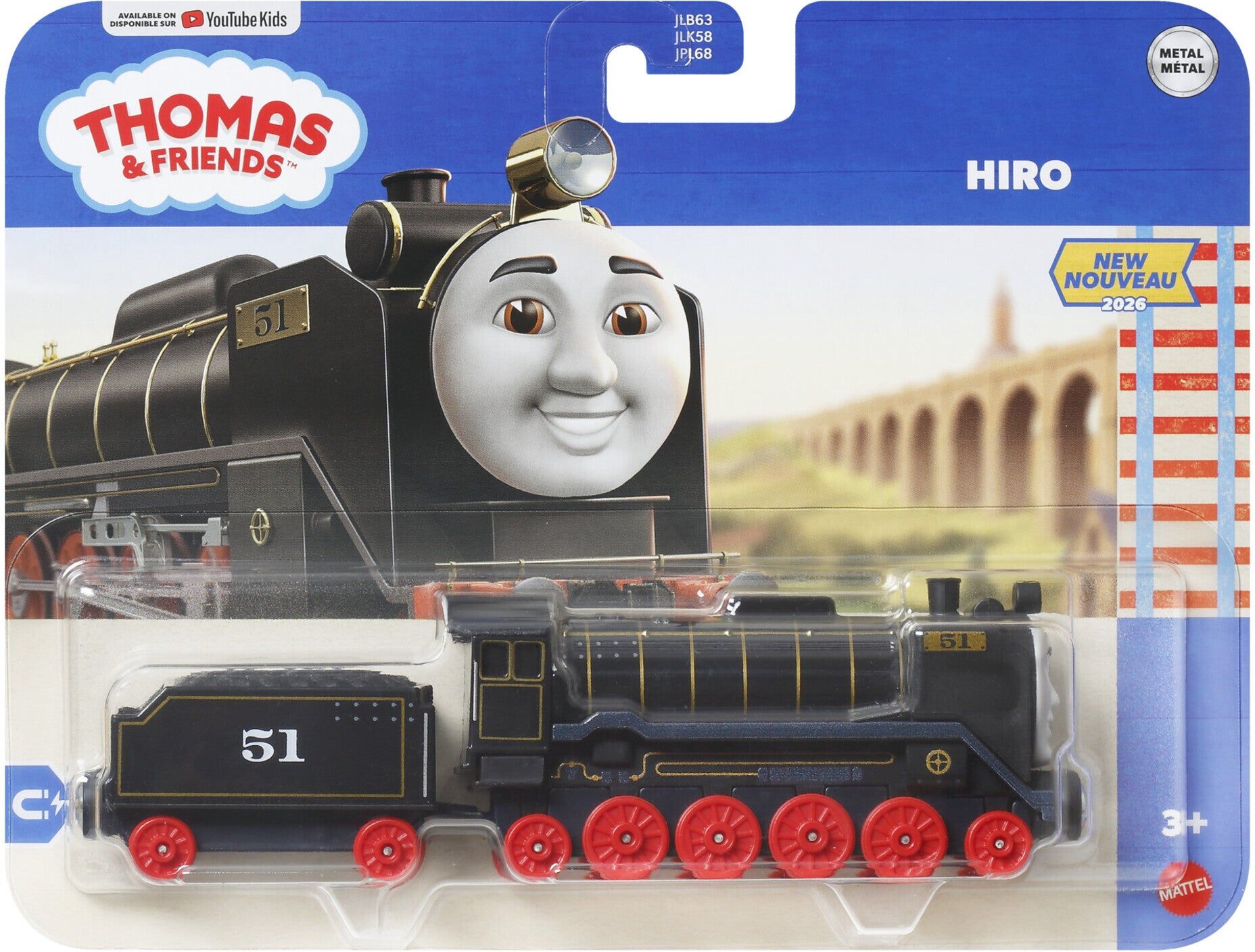 Thomas & Friends Hiro Deluxe Metal Engine - Push-Along Train for Kids - Ages 3 and Up - Mattel