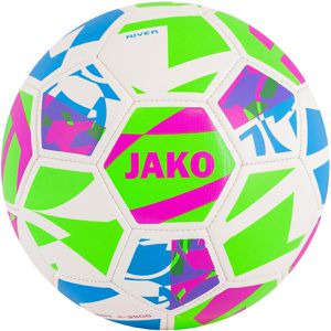 JAKO Fußball Lightball River, 2343-674, Größe 4, 350 Gramm, grün/blau/pink, Trainingsball